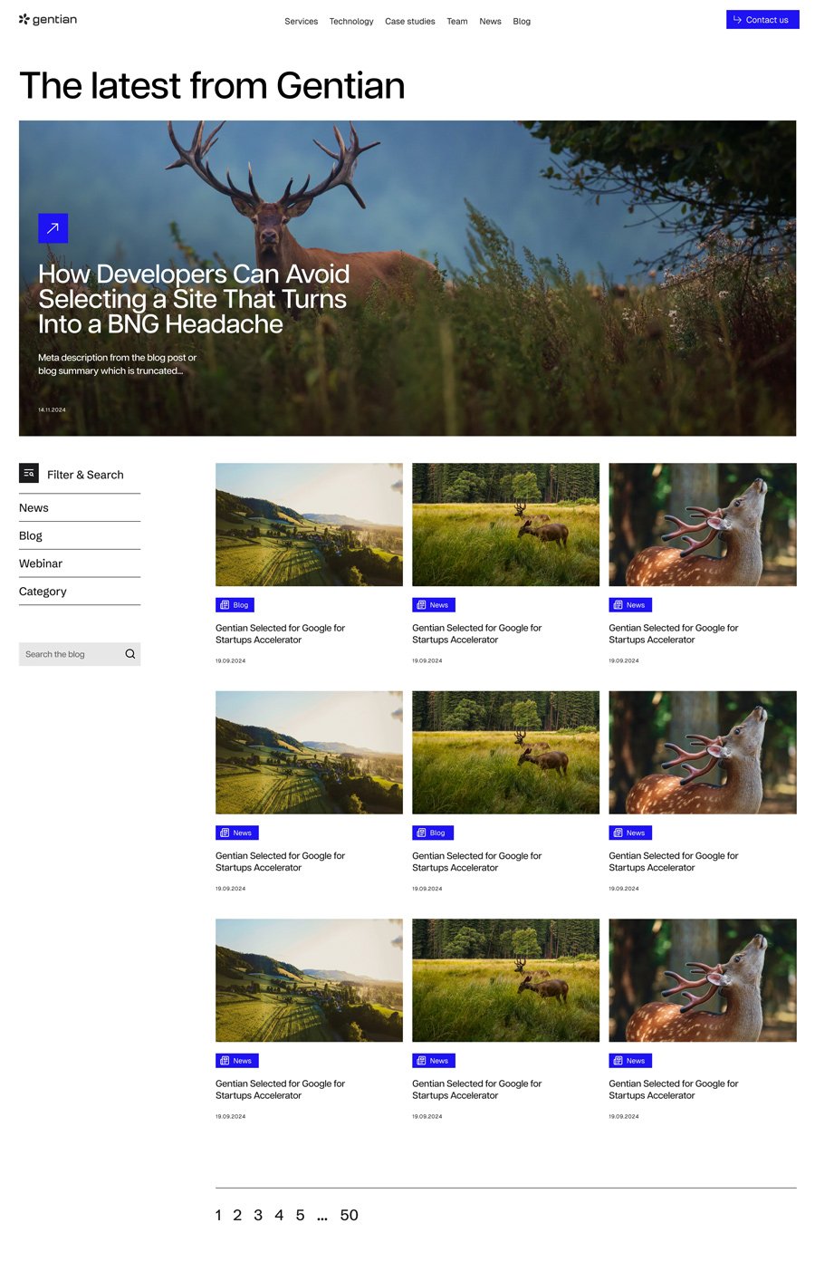 Gentian-Blog-Index-Listing-Design-One