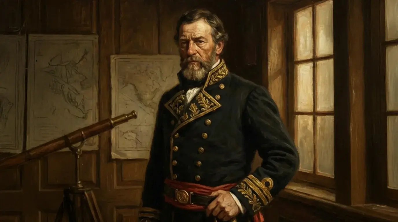 Navy Admiral in a historical uniform